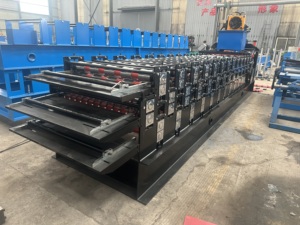 Chất lượng cao ba lớp Tấm lợp ibr sóng tráng men ngói hồ sơ khung cho máy sản xuất cuộn tạo thành máy - Product Image 3