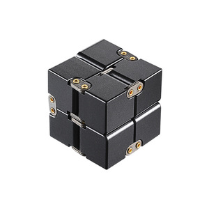 EDC Anti Stress Relief <span class=keywords><strong>Fidget</strong></span> Toy Magic Metal Aleación de aluminio Infinity <span class=keywords><strong>Cube</strong></span> Juguetes para adultos Niños ADHD Austim Anti-Stress Ansiedad - Product Image 1