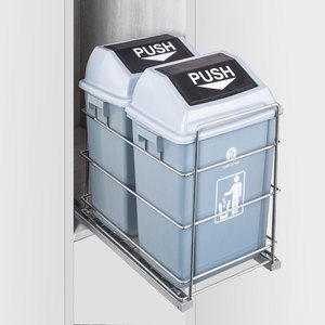 厨房隐藏式拉出分类垃圾桶垃圾桶内置橱柜与门连接 - Product Image 2