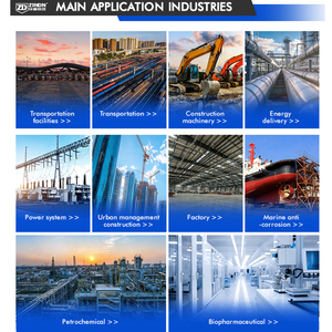 طلاء مضاد للتآكل للهياكل الفولاذية، طلاء رمادي مضاد للصدأ غني بالزنك والإيبوكسي للصناعات والسفن والمصانع - Product Image 5