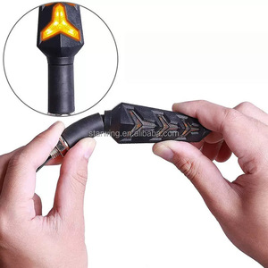 Sao Cánh Không Thấm Nước 12-<span class=keywords><strong>LED</strong></span> Hình Chữ U Xương Cá Xe Máy Lần Lượt Tín Hiệu Đèn Tuần Tự Lần Lượt Tín Hiệu Cho Xe Máy Mods - Product Image 6