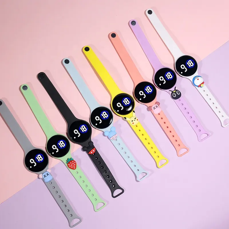 Lindo nuevo al aire libre de moda circular táctil LED electrónico ocio deportes impermeable estudiante pulsera reloj al por mayor