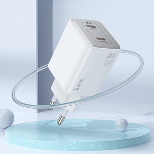 HOCO N42 EU Elogiado Dual Port PD45W 2C <strong>Charger</strong> With Type-C to Type-C Data Cable Set - Product Image 4