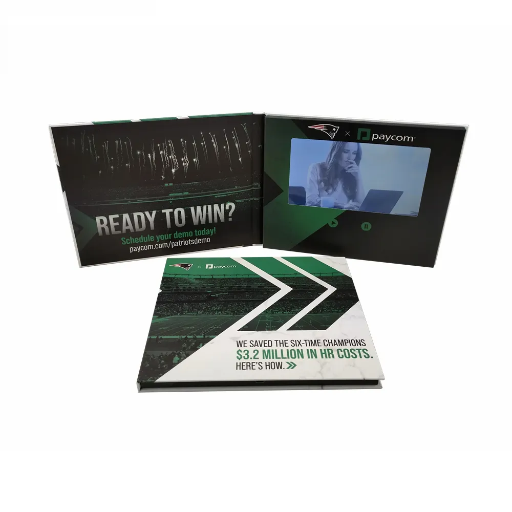 All'ingrosso Custom A5 7 pollici con copertina rigida digitale LCD HD schermo Video opuscolo Brochure Card per pubblicità affari