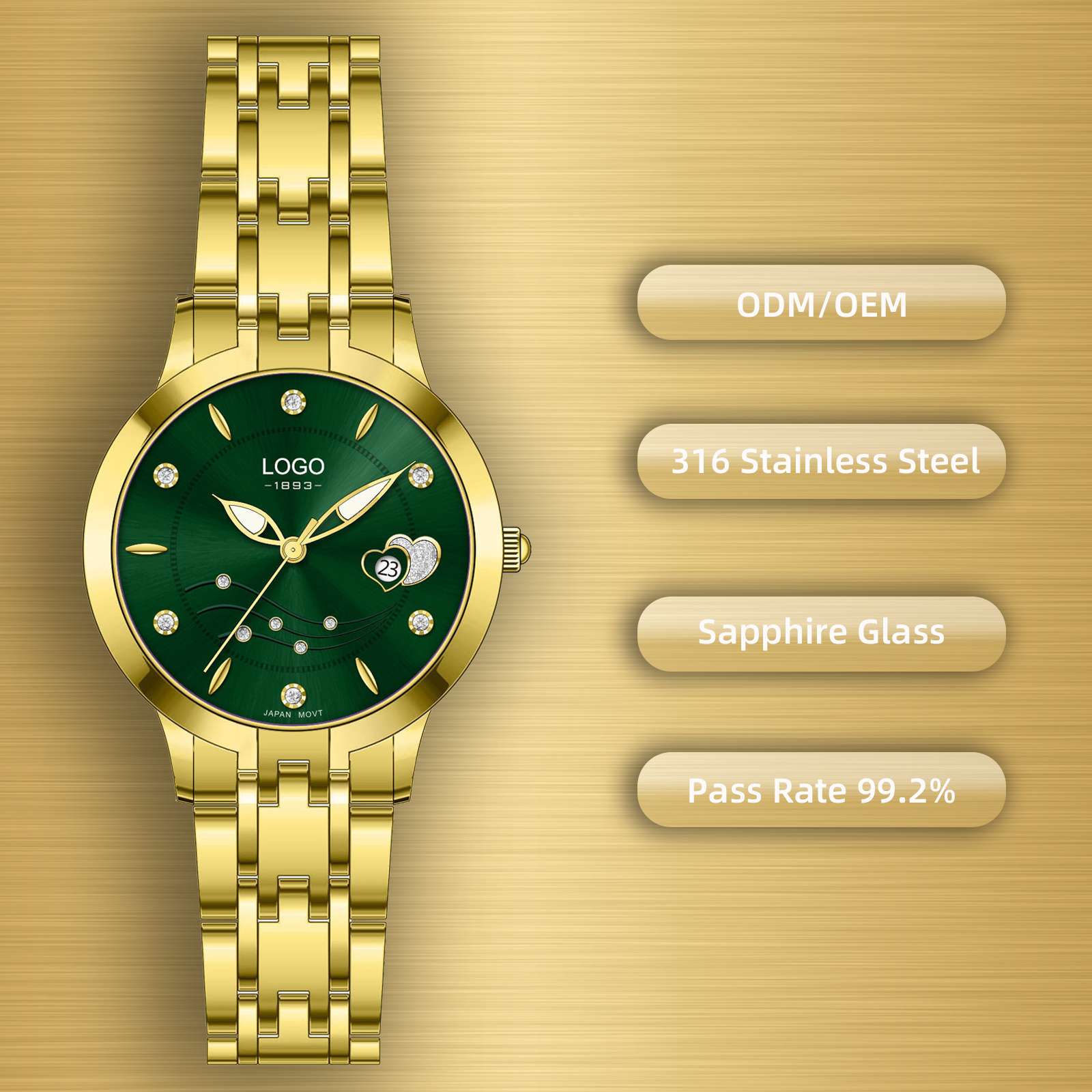 Gold--green