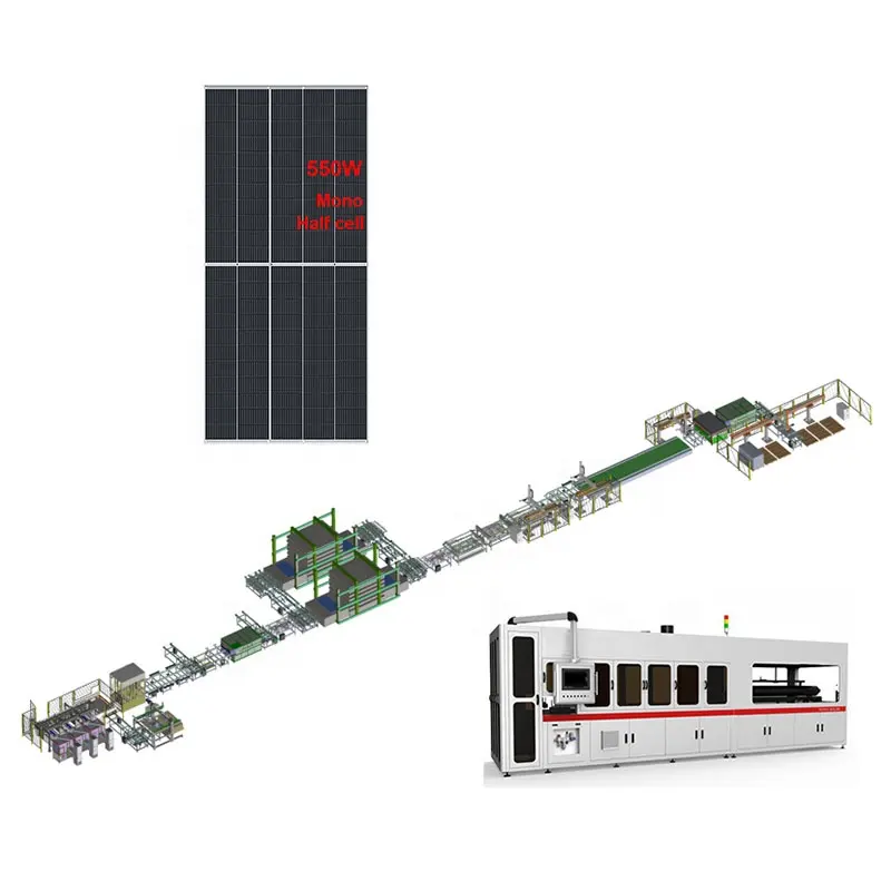 Tự động ván lợp năng lượng mặt trời di động tabber & ráp dây panel năng lượng mặt trời sản xuất thiết bị để bán