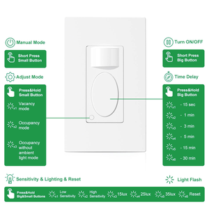 2025 RZ021-10A-N an der Wand montierter PIR-Bewegungs sensorsc halter mit Timer/Dimm funktion | Lichtsc halter | Auto ON/OFF Smart Control - Product Image 4