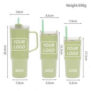 Sản phẩm phổ biến 2024 40oz Chai Thể Thao Tùy chỉnh chai nước bằng nhựa thăng hoa thẳng Tumblers với rơm - Product Image 3