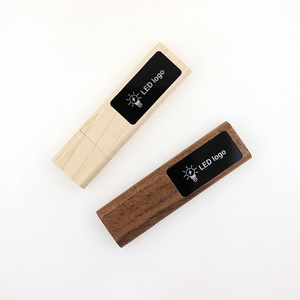 Usky nhà máy mới thân thiện với môi bằng gỗ ánh sáng lên LED <span class=keywords><strong>USB</strong></span> Stick khuyến mãi Kinh doanh Quà tặng chất lượng cao Bộ nhớ di động <span class=keywords><strong>USB</strong></span> Flash Drive - Product Image 3