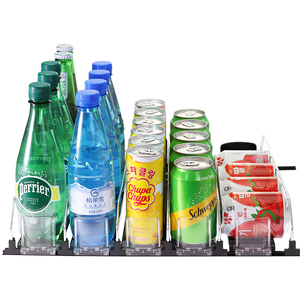 Beverage Pusher Soda Can <strong>Shelf</strong> Pusher <strong>System</strong> Display Smart Dispensers Plastic <strong>Automatic</strong> Spring <strong>Loaded</strong> Drink Organizer for Fridge - Product Image 6