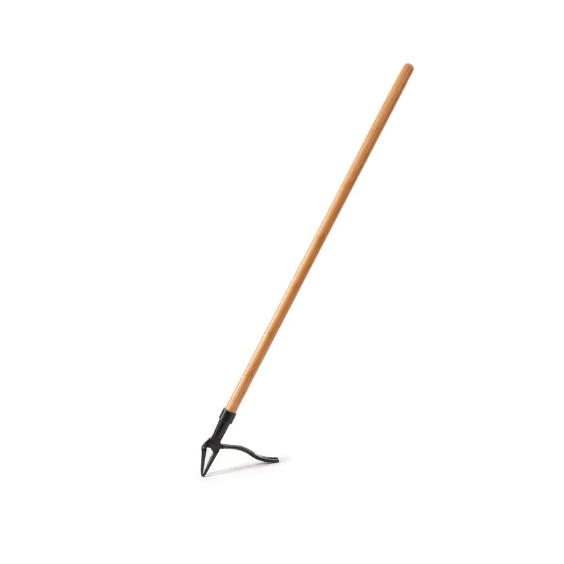 Stand Up Weed Puller with Long Plywood Handle Steel Blade Easily Remove Use it without Bending or Kneeling Softer Ground Weeding