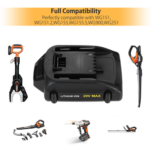 20v3000mAh交換用充電式電動工具リチウムイオンバッテリーパックWORXツール用リチウムイオンバッテリー - Product Image 6