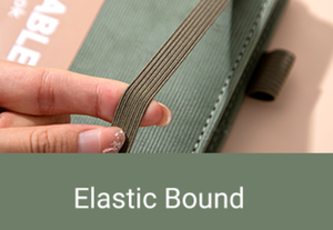 A5 taglia elegante per copertina in pelle sintetica per Notebook rilegata a disco con chiusura rilegata ad elastico e pagine ricaricabili in tasca - Product Image 3