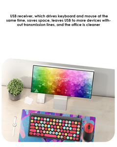 Mini juego de teclado y ratón inalámbrico BT, teclado para juegos para PC Gamer, portátil, tableta, ordenador, teclado Android