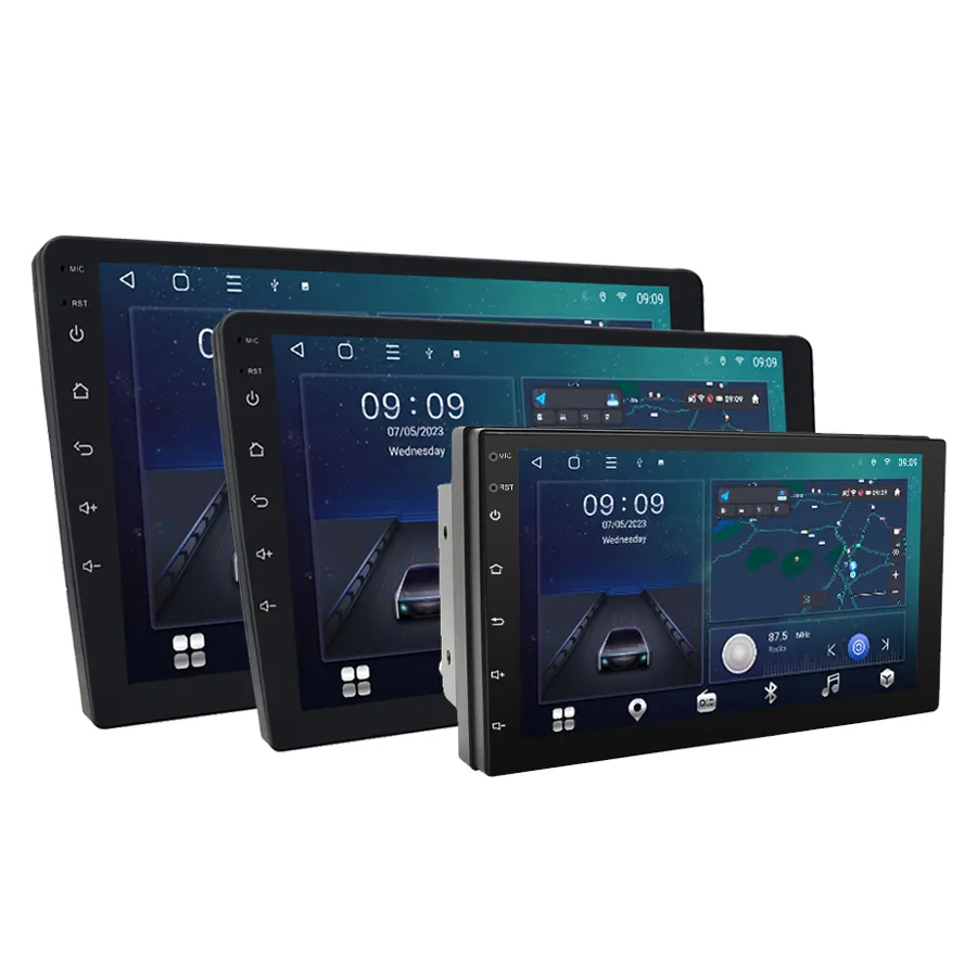 7 9 10 дюймов TS18 Android 13 Универсальный IPS 2.5D сенсорный экран навигация Gps мультимедийный автомобиль Android Радио стерео аудио система