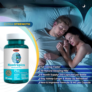 Suplemento cerebral personalizado para Focus de memoria, concentración y función cognitiva con vitamina B6 y B12, cápsulas nootrópicas