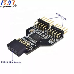 Motherboard USB 9-Pin <strong>Header</strong> <strong>1</strong> to Dual 2 9Pin USB 2.0 Adapter Riser Card - Product Image 1