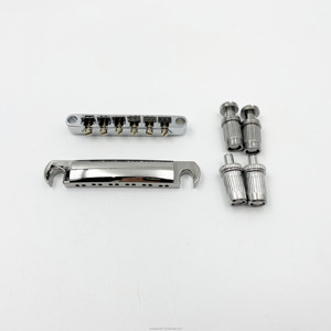 12弦LP电吉他-分开的上下调谐钉桥弦张紧器和弦托组-银色 - Product Image 1