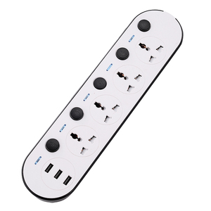 Wholesale 4-Ac Outlet Universal <strong>Socket</strong> with <strong>3</strong> USB Interfaces Independent Switches 10A Rated Current - Product Image 5