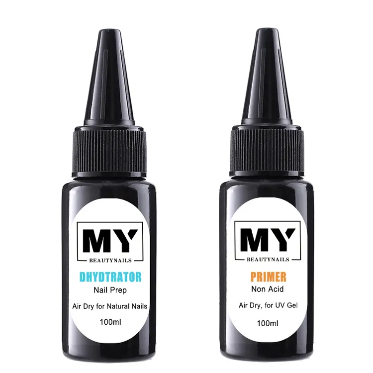 MyBeautyNails Set Kit Pemoles Gel UV 100Ml Botol Isi Ulang Grosir Dehidrator Kuku Primer Non Asam untuk Kuku