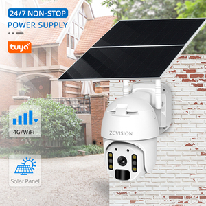 ZCVISION-fuente de alimentación sin parada 24/7, sistema de seguridad inteligente para exteriores, 4G/WIFI, tarjeta SIM, Wifi, inalámbrica, vigilancia, cámara Solar PTZ - Product Image 2
