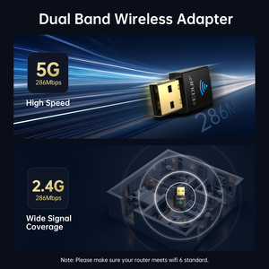 EDUP AX600 tak ve çalıştır kablosuz Wifi6 Wifi 6 adaptör Dual-band USB 2.0 Wifi güvenlik cihazı ağ kartı Win7/10/11 ile uyumlu - Product Image 5