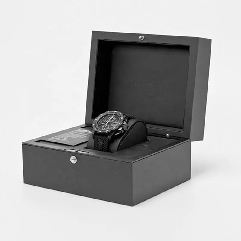 Jam tangan otomatis untuk jam tangan tunggal, kotak putar jam kayu murah