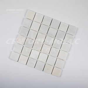 Gạch Khảm Đá Cẩm Thạch Trắng Hình Vuông 2 ", Khảm Sàn Đá Tự Nhiên Hình Vuông - Product Image 2