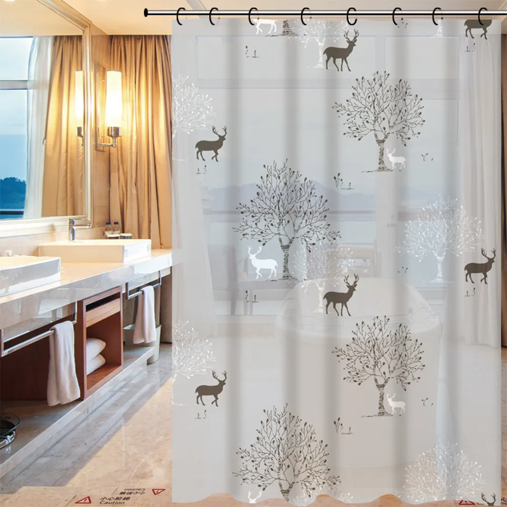 Cortina de decoración para el hogar, revestimiento de ducha Peva 100%, para Baño