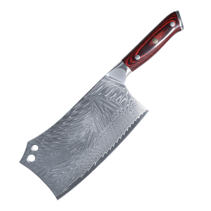 B157-D red handle chopping knife
