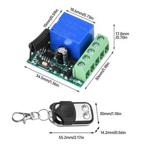 12V 10A Relay Control <strong>Switch</strong> Module 433Mhz Receiver Universal <strong>Remote</strong> Control for Gate LED Garage Door Home appliance Control - Product Image 6