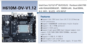 Intel LGA1700 Mini Itx Motherboard Dual Cpu <strong>Computer</strong> Motherboard H610 Chipset DDR5 170*170mm Desktop Motherboard - Product Image 2