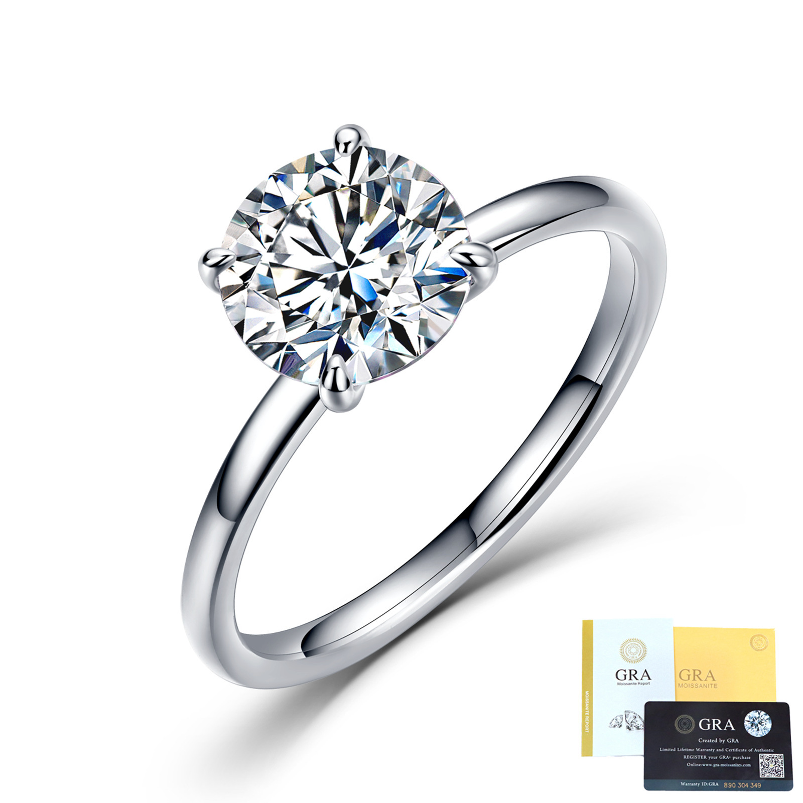 Silver (comes with GRA certificate) - 2 carats