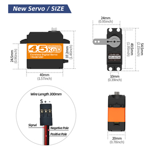 Высокоскоростной HPS-4527SG сервопривод Hiwonder с регулируемым углом 270 °, 45 кг, с высоким крутящим моментом, из нержавеющей стали, водонепроницаемый - Product Image 4