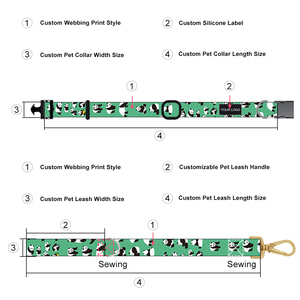 Correa de perro ajustable de nailon de poliéster suave con patrón de dijes encantados personalizados con etiqueta de identificación OEM ODM fabricante de correa para mascotas - Product Image 6