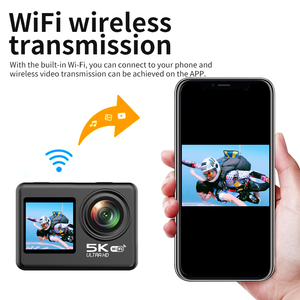 กล้องกีฬาหน้าจอสัมผัสสองสีความละเอียดสูง5K รองรับการเชื่อมต่อ WiFi กล้องป้องกันการสั่นไหวและกันน้ำ - Product Image 5