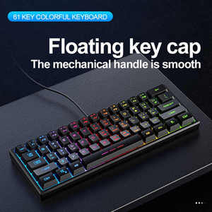 RGB Colorful Luminous Wired Mechanical Tactile <strong>Keyboard</strong> Portable Small <strong>Numeric</strong> Tablet and Laptop <strong>Keyboard</strong> - Product Image 4