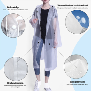 Áo mưa di động in logo tùy chỉnh, chống thấm nước, có thể tái sử dụng, áo mưa tái chế, áo mưa đi bộ đường dài - Product Image 5