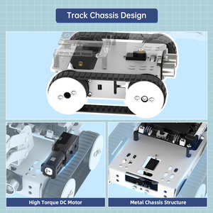 Qtruck Microbit Programación Control remoto Smart Line Follower Robot Car Kit con brazo de robot STEAM Kits robóticos para educación