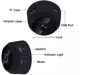 Indoor Mini A9 Watch CCTV Camera APP Remote H.264 Video Compression CMOS <strong>Sensor</strong> Built-in Mic Reset Memory/SD Card Mini Camera - Product Image 4