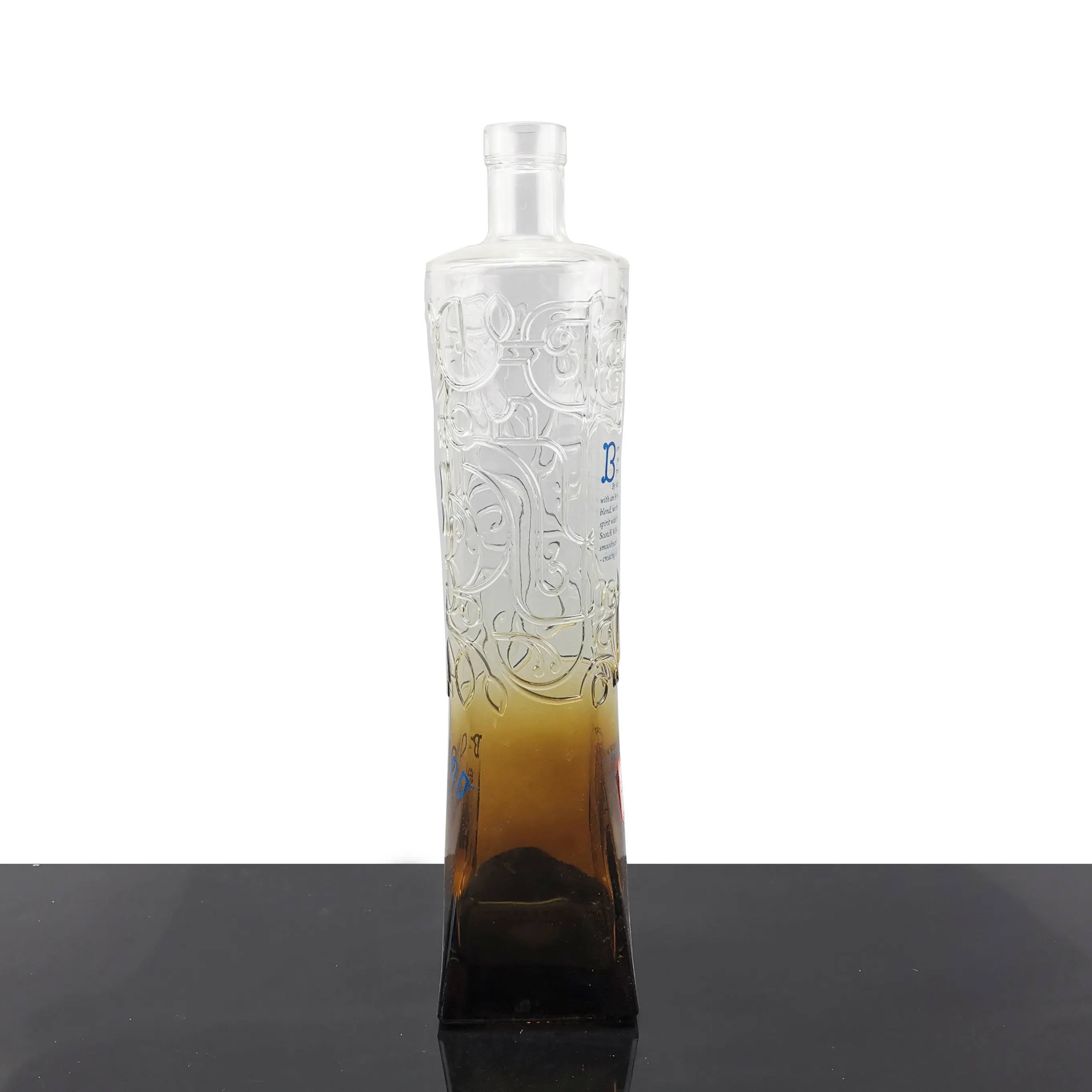 Bottiglia di vetro di vetro unico bottiglie vuote di fascia alta Vodka Whisky bottiglia di vetro