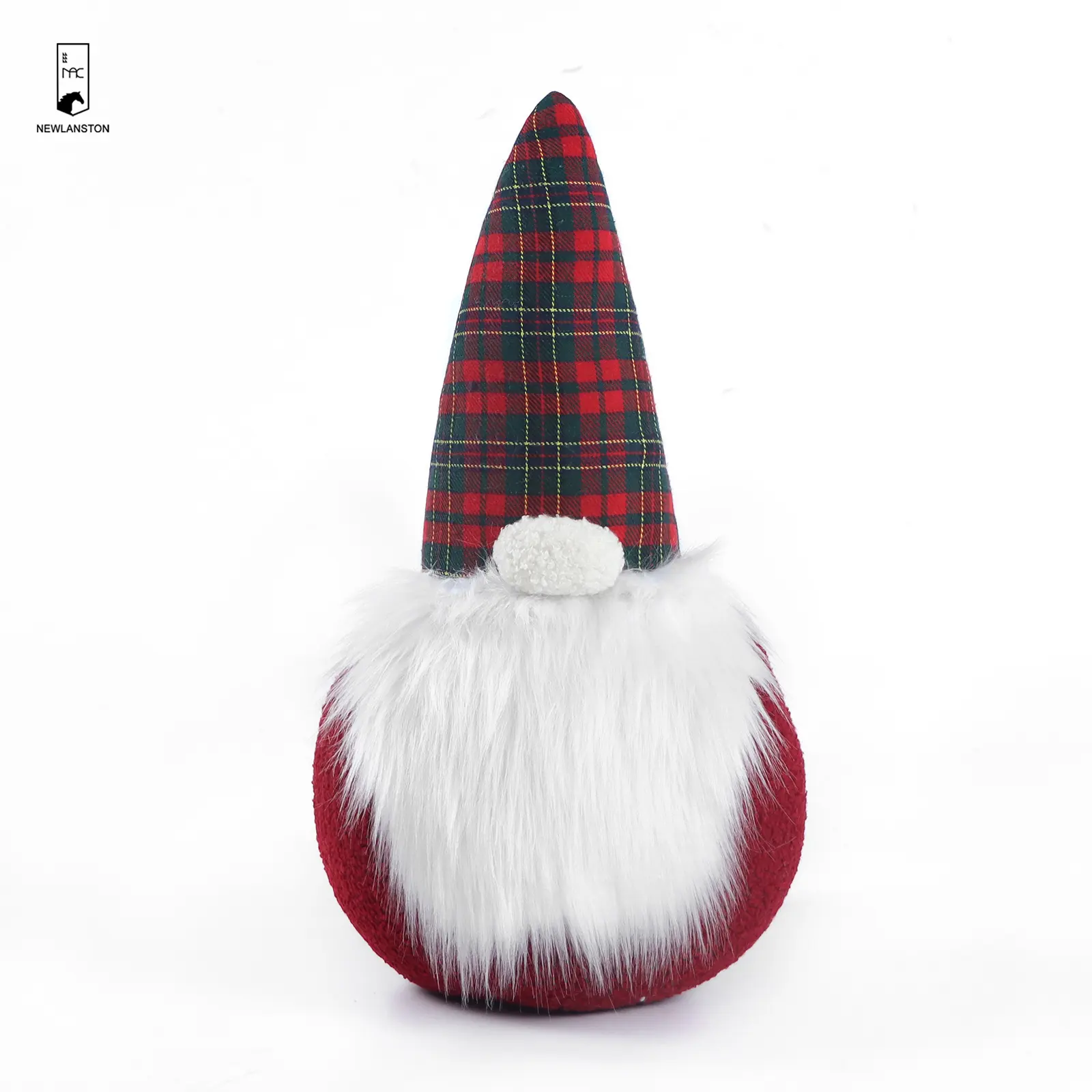 英国の格子縞の帽子のクッションの装飾が付いているクリスマスの父100% ポリエステルサンタクロースカスタム枕