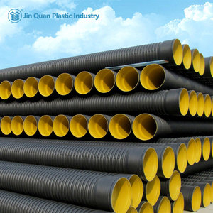 HDPE çift duvar oluklu PE borular 18 inç 42 inç HDPE fırtına drenaj boru SN4 SN8 SN16 belediye kanalizasyon için plastik menfez - Product Image 4