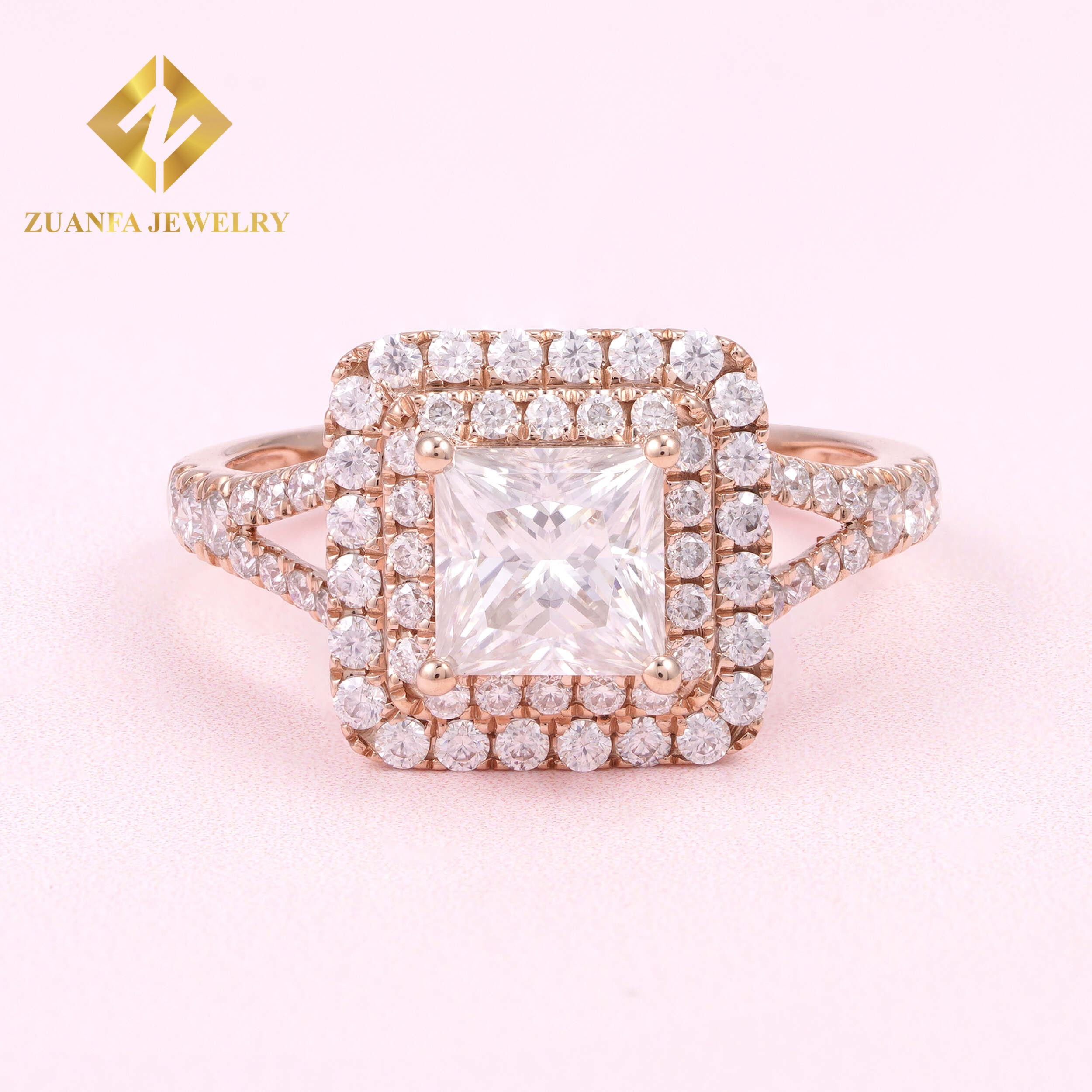 14k gold +moissanite