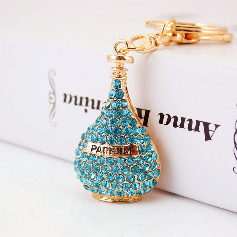 Frasco de perfume azul arco