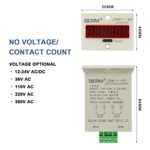 Contador electrónico de alta precisión, contador de 6 dígitos, JDM11-6H con sensor de memoria apagado, contador digital - Product Image 2