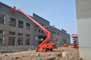 TH215J 21,5 m Selbstfahrende Diesel Motor Teleskop Boom Lift Arbeit Plattform Last Arm