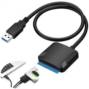 Sata 3 <strong>to</strong> USB3.0 15PIN Hard Drive Adapter 2.5 Inch HDD SSD <strong>USB</strong> <strong>to</strong> Sata Converter Cable 2A Current Adapter Cable for Hard Disk - Product Image 3