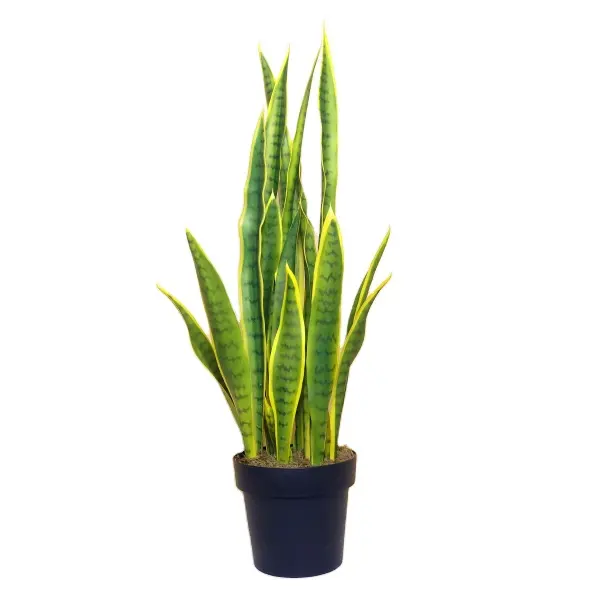 Planta ornamental artificial para decoración de interiores, planta de serpiente bonsái, sansevieria Agave