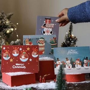 Özelleştirilmiş Xmas 4*6 inç 4C baskı teşekkür ederim kart kaplı kağıt selamlar Merry noel hediyesi tebrik kartları zarf ile - Product Image 1